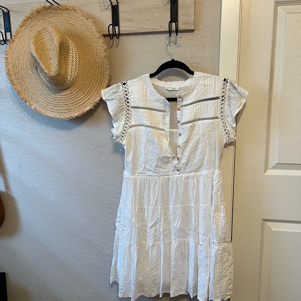 White cotton summer dress
